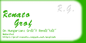 renato grof business card